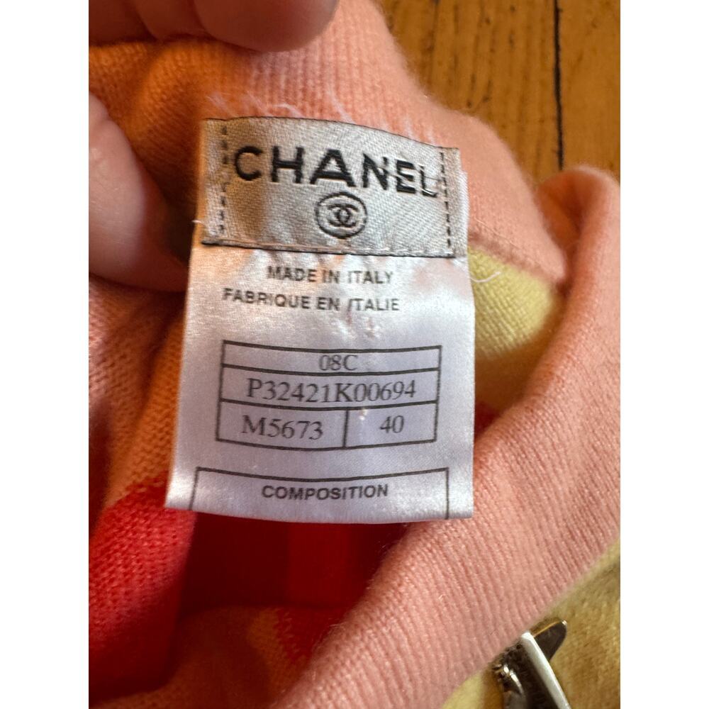 Chanel Cashmere‎ *RUNWAY* Sweater Plane Embellishment Cruise 2008 FR 40 US 8 - Picture 3 of 6